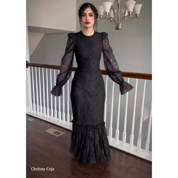 The Vampire's Wife X H&M The Night Whisperer Black Lace Dress 🖤 - Picture 7 of 17